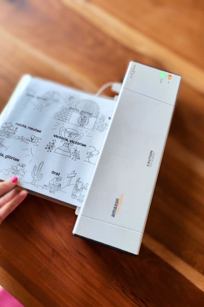 Homeschool laminator Classical Conversations Latin Henle 